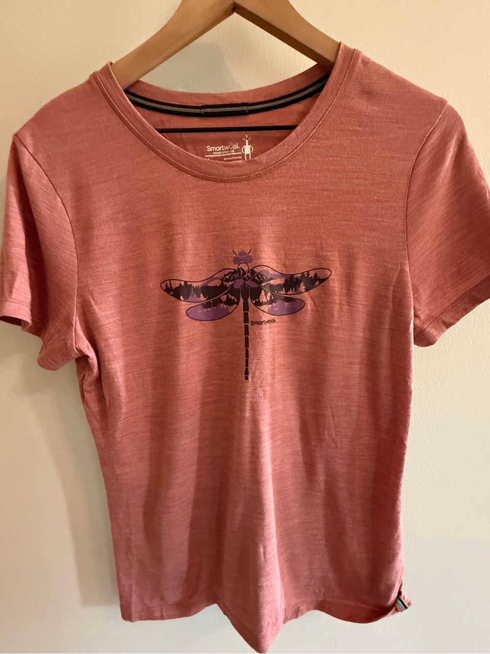 Smartwool Merino Sport 150 Dragonfly Graphic T-Shirt Pink Women’s M
